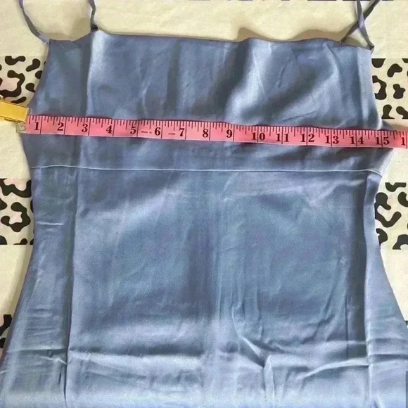 We Wore What Cowl Midi Satin Charmeuse Dress in Slate Blue, Size 4. NWT! - Picture 14 of 15